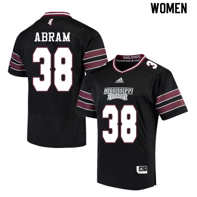 Women #38 Johnathan Abram Mississippi State Bulldogs College Football Jerseys Sale-Black - Click Image to Close